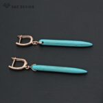 S&Z Long Synthetic Turquoises Dangle Earrings Personality Simple Vintage Eardrop For Women Girl Wedding Party Jewelry Gift 6