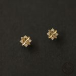 S925 Sterling Silver Plated 14k Gold Stud Earrings for Women Rhombus Zirconia Cross Flower Temperament New Earrings Ear Jewelry 1