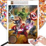 Diamond Painting The Avengers Marvel Cartoon Theme Embroidery 5D DIY Square Circle Photo Cross Stitch Mosaic Kit Home Decoration 1