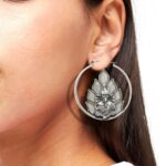 Ganesha Ganesh Vintage Drop Dangle Earrings Etched Elephant OM Hindu Lotus Hoop Retro Buddhism Yoga Oorbellen Orecchini Jewelry 5