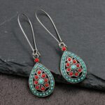 Vintage Boho India Ethnic Water Drip Hanging Dangle Drop Earrings for Women Female 2020 New Wedding Party Jewelry Accessories 6