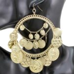 Vintage Tribal Coins Big YAS QUEEN Word Hoop Dangle Banjara Belly Dance Gypsy Earrings For Women Brincos  Jewelry Oorbellen 1