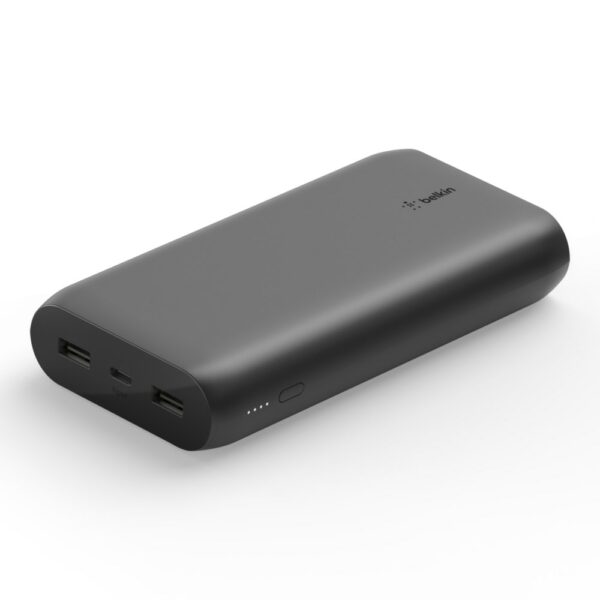 Belkin 20000 mAh 10000 mAh Power Bank Boost Charge Multi Port  Type C Input and Dual Usb-A  Output Port Portable Charger Long Lasting Power BPB003btBK F8J267btBLK 5