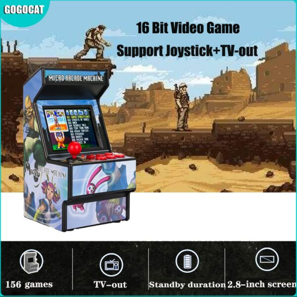 Gamepad Portable Retro Mini Arcade Handheld Game Console Machine Player 16 Bit Built-in 156 Classic TV Output With 2.8" Screen 1