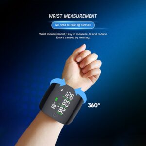 Rechargeable Voice Sphygmomanometer Fully Automatic Digital Heart Rate Wrist Blood Pressure Monitor Smart Touch LCD Screen 2