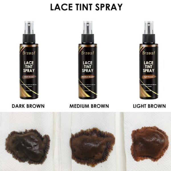 100ml Lace Tint Spray +38ML Lace wig glue +30ML remover+75g WaxStick handband cap gift for Different Skin make lace Wigs natural 5