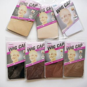 30PCS (15bag)Stocking Wig Cap Fashion Stretchable Mesh Wig Cap  Mesh Weaving Black Brown Beige Wig Hair Net Making Caps Hairnets 1