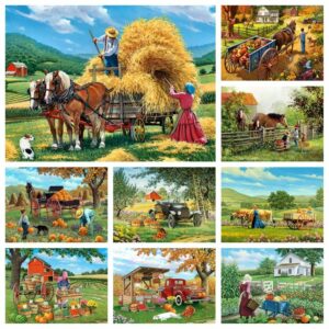 MomoArt DIY Diamond Painting Farm 5D Full Drill Square Diamond Embroidery Autumn Mosaic Cross Stitch Scenic Handmade Hobby 1