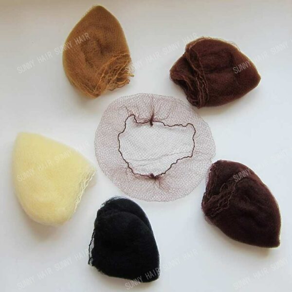 whole sale 500pcs hairnet 5mm nylon hair nets invisible disposable hair net 20inch five colors mix black,dark brown,brown,blonde 5
