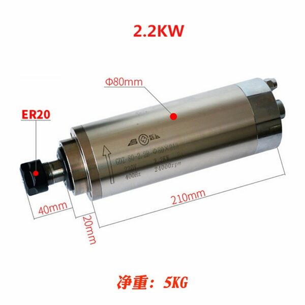 CNC Machine Kit 800w 1500w 2200w 3000w Water Cooling Spindle Motor 65mm 80mm Clamp for DIY Mini Cnc Milling Machine Tool 4