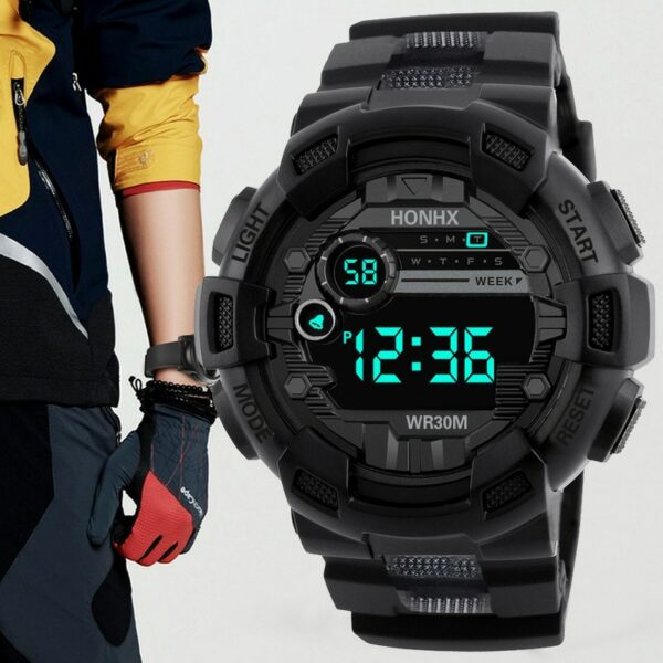 Men's Sports Digital Watches Chronograph Waterproof Stainless Business Wristwatch Male Clock Electronic Military Wrist Watch Men 2