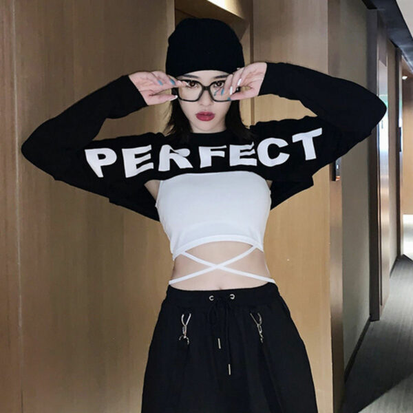 2 Pieces Sets Women Summer Fashion Letter Printing Slim Bandage Sexy Korean Style Lady All-match Crop Tops Spaghetti Strap Camis 3