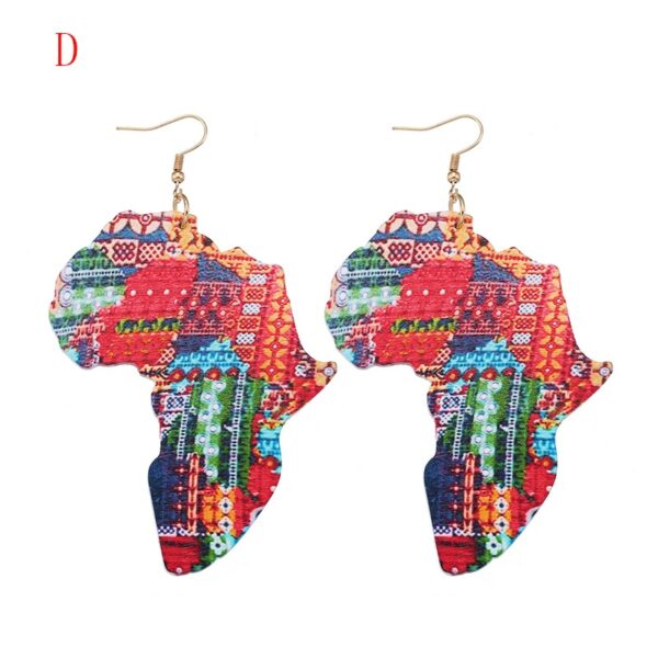 YULUCH 2018 Latest Ethnic Women Jewelry Design Natural Wooden African Original Eco Animal Painted Pattern Pendant Earrings Gifts 5