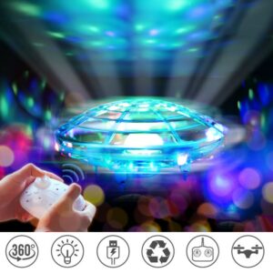 Mini RC UFO Drone With LED Light Gesture Sensing Quadcopter Anti-collision Induction Flying Ball Dron Toys for children 2