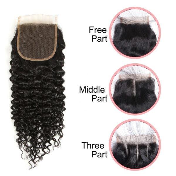 Remy Forte Curly Bundles With Closure 10-30 Inch Remy Brazilian Hair Weave Bundles 3/4 Kinky Curly Bundles With Closure Fast USA 6