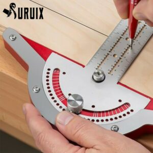 Woodworkers Edge Rule, Precision Woodworking Angle Ruler, 0-70 Adjustable Protractor Angle Finder Ruler Woodworking Tools 1