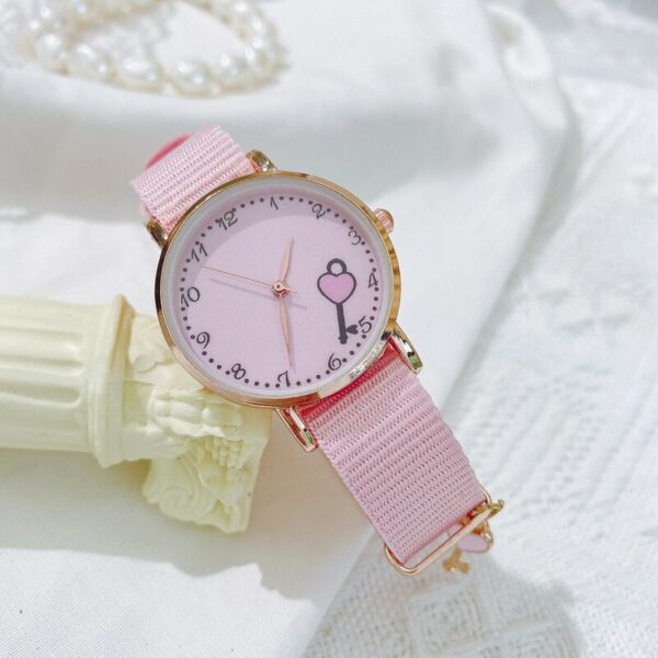 Women Sweet Pink Cartoon Cat Dial Bracelet Watch Set Cute Student Quartz Watch Montre Femme Relogio Feminino 4
