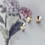 925 Sterling Silver Plating 14k Gold Simple Shiny Glossy Butterfly Earrings Women Korean Sweet Student Jewelry Accessories 3