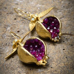 2020 Unique Ethnic Pomegranate Gold Dangle Earrings for Women Fashion Jewelry Vintage Earring Indian Tribe Brincos Accessories 1