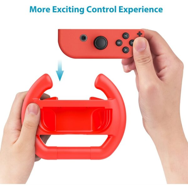 2PCS Nintend Switch ABS Steering Wheel Handle Stand Holder Left Right Joy-Con Joycon For Nintend Switch NS NX Controller Wheels 5