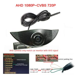 180deg fisheye 1920*1080P AHD car front view camera for VOLVO forward camera SL40 SL80 XC60 XC90 S40 S80 C70 C30 V40 v50 v60 s80 1