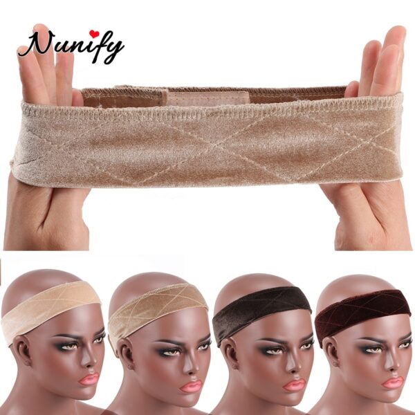 Nunify New Arrival Hand Made Headband Non-Slip Wig Grip Band For Holding Wig Hat Fastener Adjustable Wig Grip 5Pcs 10Pcs 5