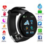 New D18S Round Smart Watch Women Men Kids Heart Rate Blood Pressure Monitor Waterproof Sports Fitness Smartwatch For Android IOS 1