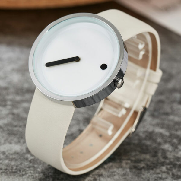 Creative Unique Simple Quartz Fashion Watches Cool Minimalist Style Wristwatch Stainless Steel  Dot and Line Design Wristwatches 6