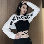 2 Pieces Sets Women Summer Fashion Letter Printing Slim Bandage Sexy Korean Style Lady All-match Crop Tops Spaghetti Strap Camis 2