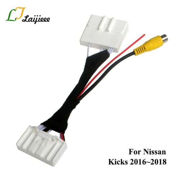32 Pins RCA Connector For Nissan Kicks 2016 2017 2018 2019-20 Original Monitor Install Rear Reverse Backup Camera Adapter Cable 1