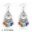 Women Natural Stone 7 Chakras Chip Gravel Earrings Metal Dorp Dangled Earring Hoop Yoge Healing Reiki OM Charm Hanging Jewelry 7