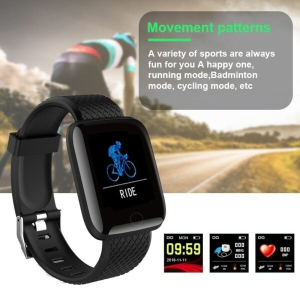 A6 Smart Watch Men 1.3 Color Screen Heart Rate Blood Pressure Monitoring Smart Bracelet Band Fitness Tracker IP67 Waterproof 4