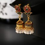 Women's Afghan Vintage Indian Jhumka Jewelry Earrings Ethnic Pearl Beads Tassel Bridal Earrings Mujer Accessories Brincos 4