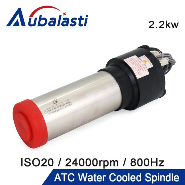 2.2KW ATC Spindle 3HP ISO20 24000RPM 220V 7.6A 800Hz 80mm Automatic Tool Change Spindle Motor NPN PNP for CNC Router Engraving 1