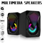 Portable Mini RGB LED Mini USB Wired Computer Speakers Surround Sound Bass Stereo Subwoofer For PC Laptop Desktop Audio MP4 1