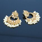 New Gold Handmade White Beads Thailand Lotus Flower Indian Jhumki Jhumka Nepal Earrings Bohemia Party Jewelry Gypsy Oorbellen 3