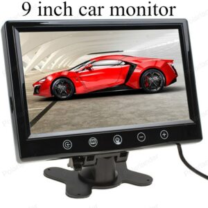 Color TFT LCD  9 inch car rear view monitor with 2 Video input parking rearview monitor screen for backup reverse camera 1