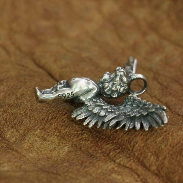 925 Sterling Silver Cupid Pendant Charms Little Angel Small Pendant TA262 JP 3