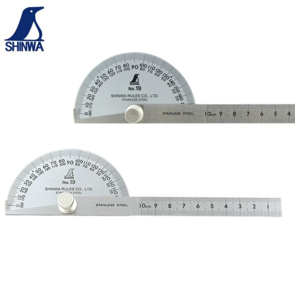 SHINWA Penguin Angle Ruler Measuring Instrument Stainless Steel Angle Gauge High Precision Woodworking tool 1