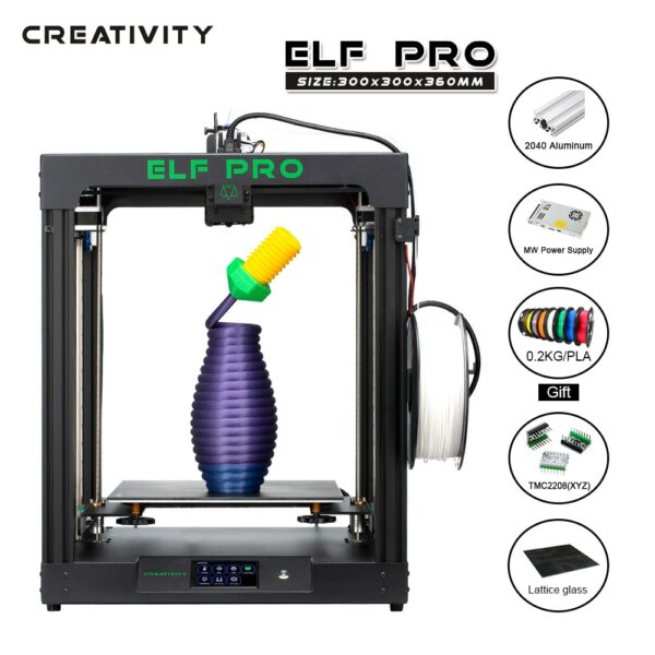 FDM CoreXY Desktop Large-Size 3d Printer printing Area 300X300X360 2040 Aluminum Profile is More Stable Creativity ELFPRO 6