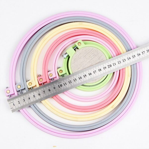 Embroidery Hoops Embroidered Stretch Tool Random Color Hand Sewing Accessories Embroidered Hoop Circles  Embroidery Frame Ring 6