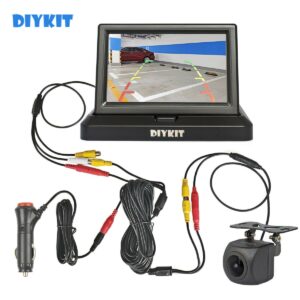 DIYKIT 5" 1024x600 Foldabel IPS AHD Car Monitor 1280x720P HD 170 Degree Starlight Night Vision Backup Camera Vehicle Reverse 1