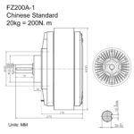 SHENGDA FZ200A-1 Chinese Manufacturing  20KG Uniaxial Magnetic Powder Brake With Factory Price #powderbrake 3