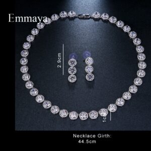Emmaya Brand Gorgeous Round Jewelry White Gold Color AAA Cubic Zircon Wedding Jewelry Sets For Lover Brides Popular Jewelry Gift 1