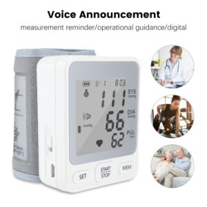 Medical Wrist Blood Pressure Monitor USB Rechargeable Electric LCD Color Screen Portable Sphygmomanometer Tonometer BP Monitor 1