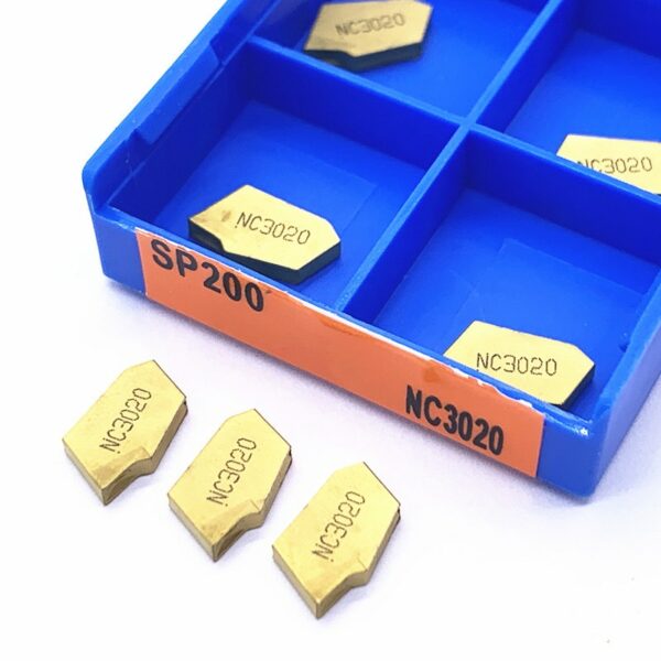 10PCS SP200 NC3020/NC3030/PC9030 SP300 NC3020/NC3030/PC9030 Grooving Carbide Inserts SP 300 Lathe Tools Turning Insert 2