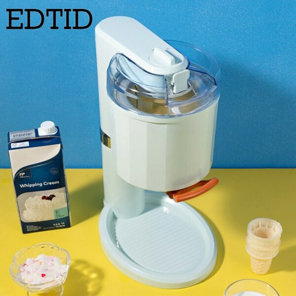 DIY Household Ice Cream Maker Electric Slush Icecream Sundae Making Machine Automatic Fruit-flavored Ice-cream Cone Smoothie EU 4