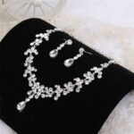 Women Luxury Wedding Prom Bridal Jewelry Sets African Beads Rhinestone Wedding Necklace Earrings Bracelet Sets Accessories 5