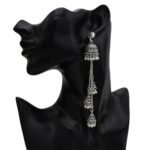 Indian Vintage Metal Long Tassel Earrings for Women Boho Ethnic Female Pearl Statement Earring Afghan Tribal Party Jewelry Gift 3