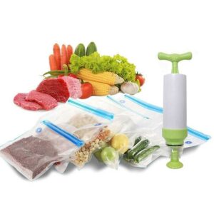 Reusable Food Vacuum Sealed Bag Handheld Sealing Packaging Machine Kitchen Ziplock Packaging Eco Friendly Storage，Without pump 1